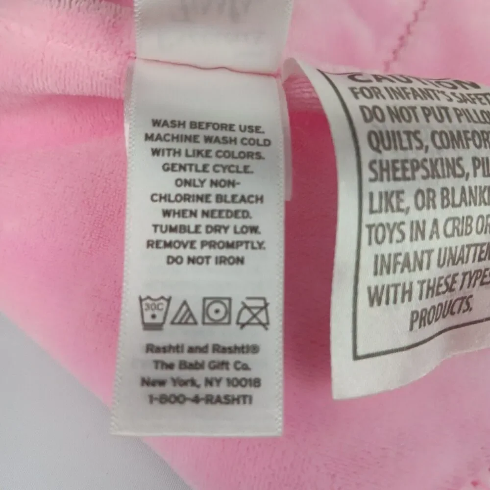 Carters Precious Firsts Baby Security Blanket Pink Green Frog Lovey Plush Toy
